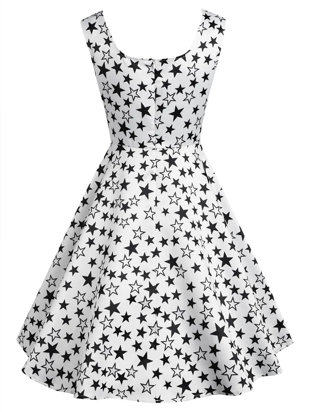 1950s Little Stars Sweetheart Neck Dress