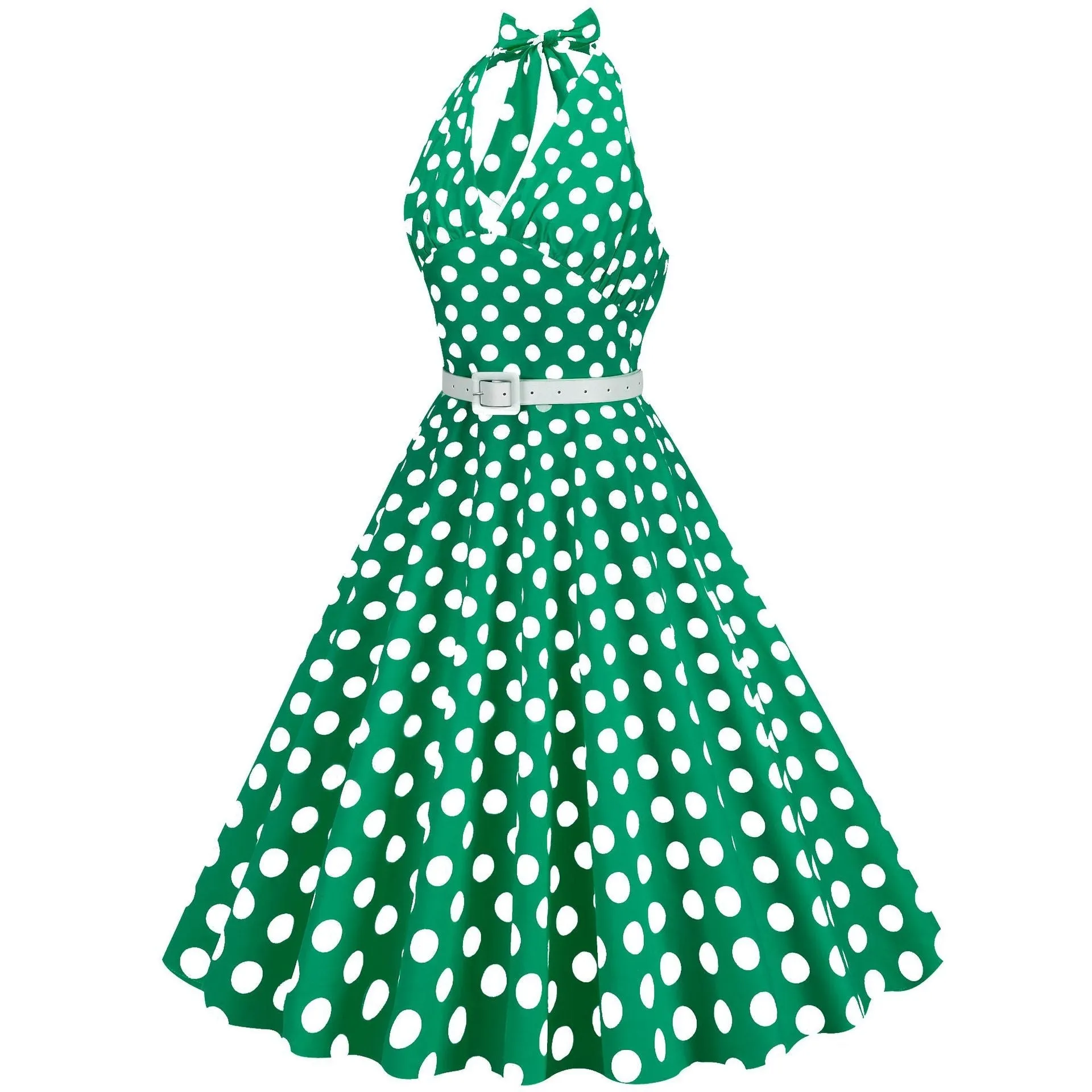 1950s Polka Dot Lace Patchwork Dress