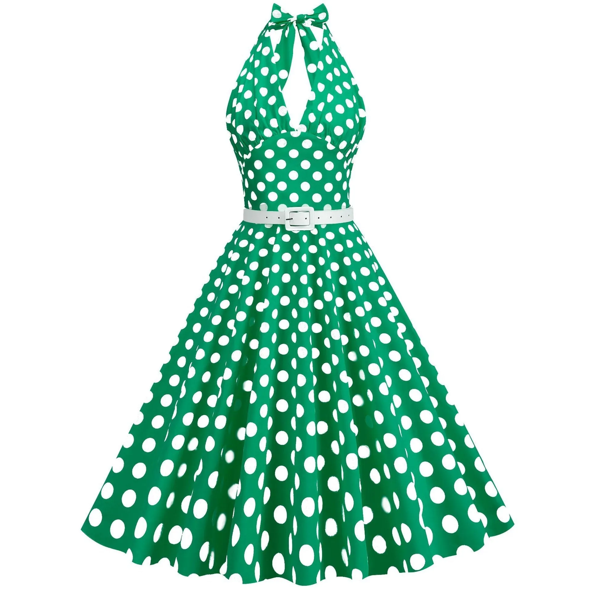 1950s Polka Dot Lace Patchwork Dress