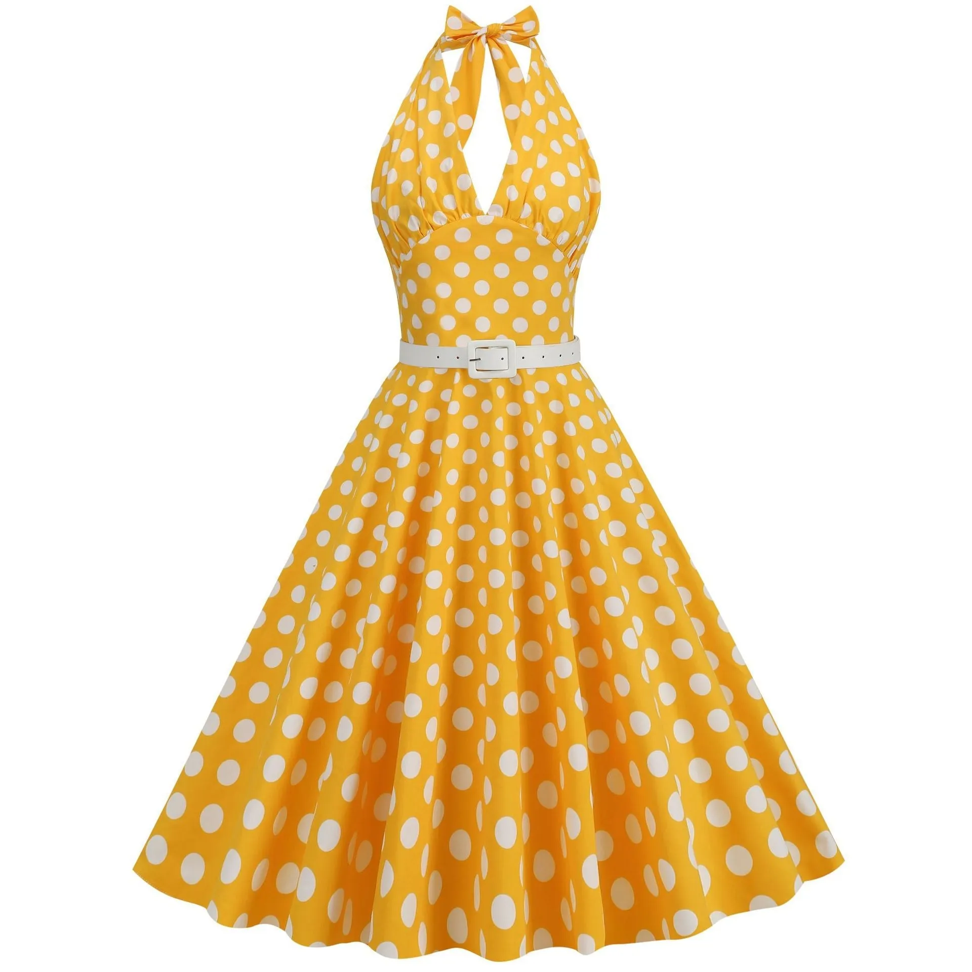 1950s Polka Dot Lace Patchwork Dress