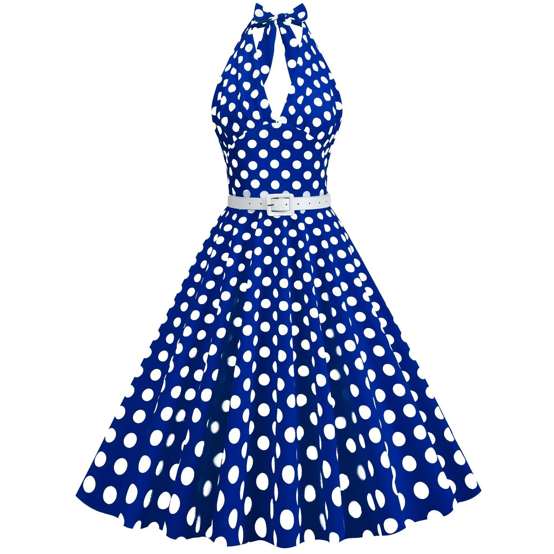 1950s Polka Dot Lace Patchwork Dress