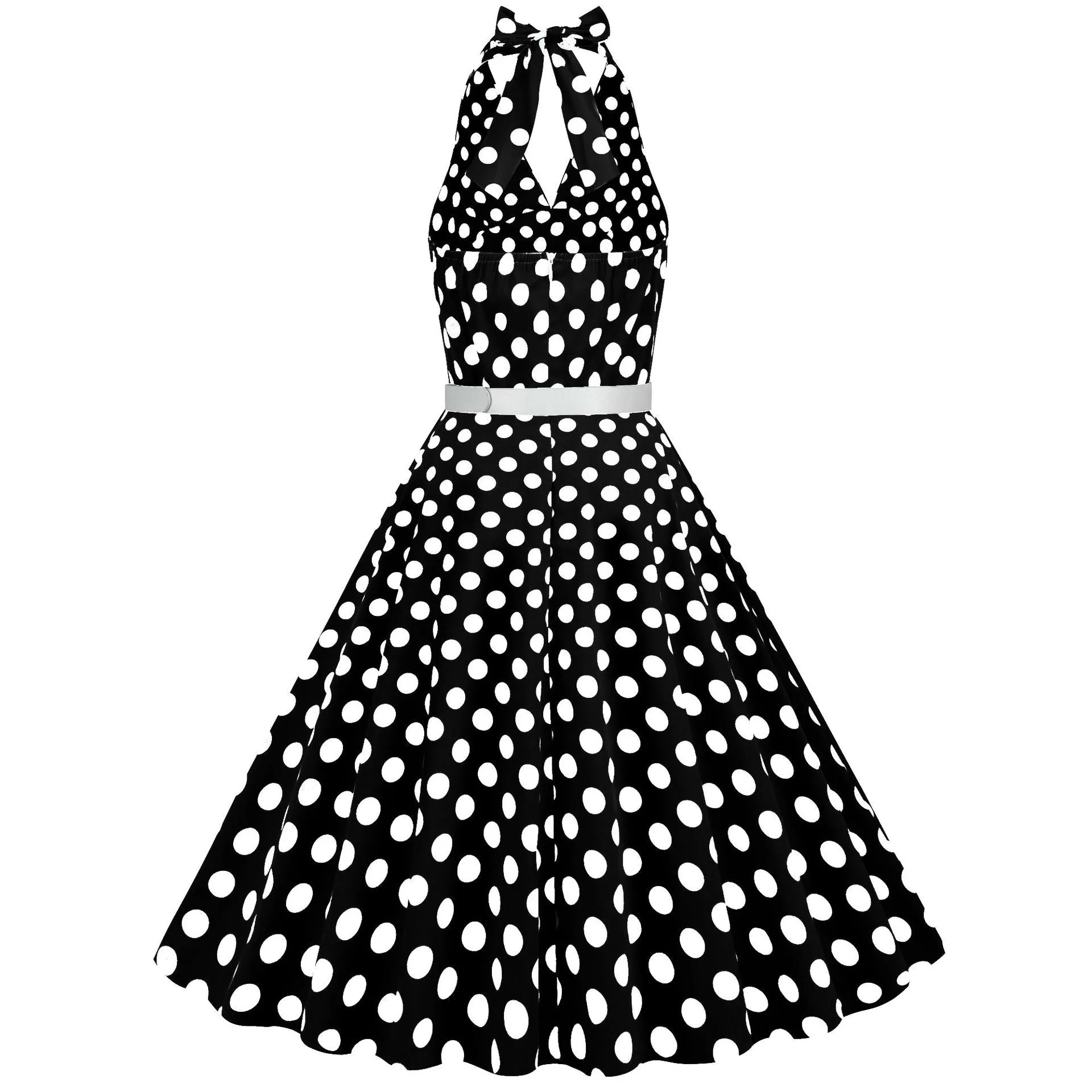 1950s Polka Dot Lace Patchwork Dress