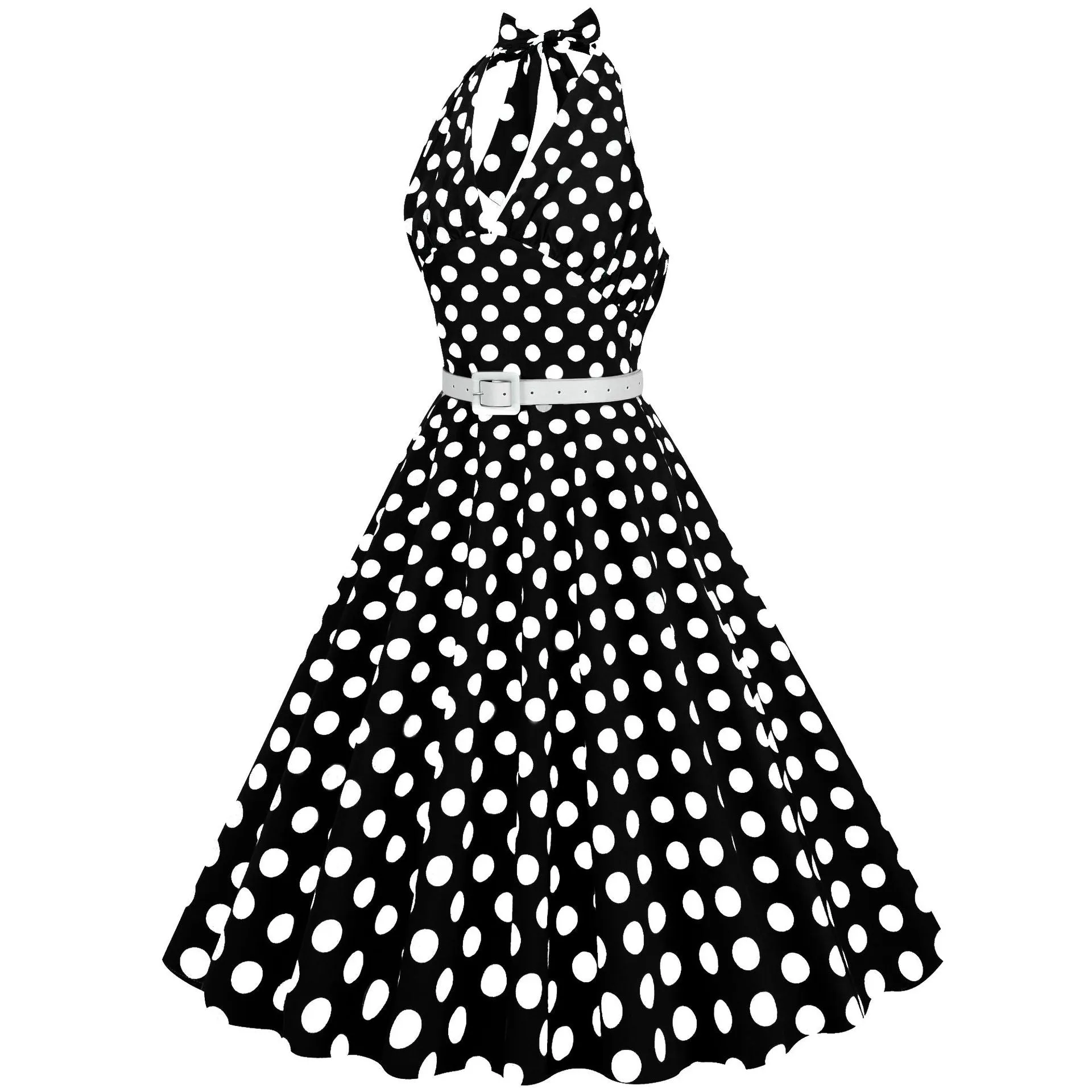 1950s Polka Dot Lace Patchwork Dress