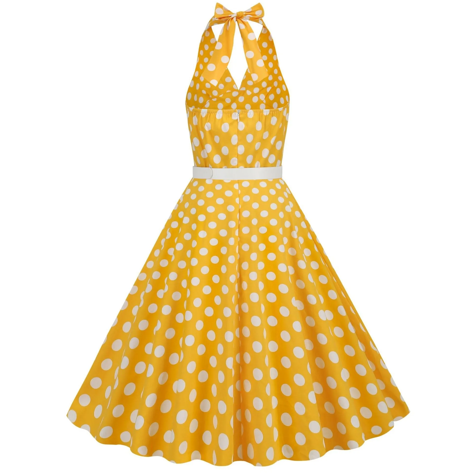 1950s Polka Dot Lace Patchwork Dress