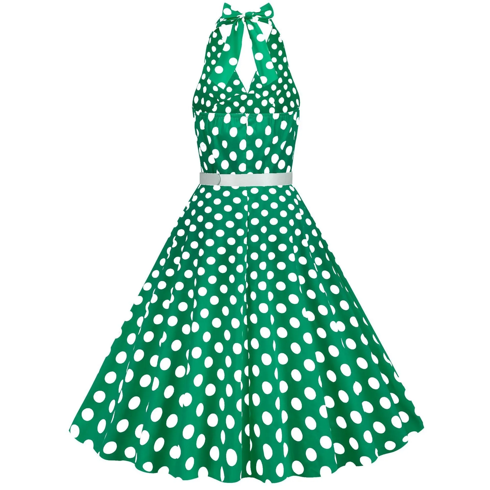 1950s Polka Dot Lace Patchwork Dress