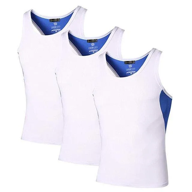 3 Pack Sport Tank Tops - Sleeveless Running Gym Workout Fitness Slim Tops (TM7)(F101)(F8)