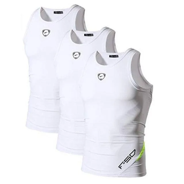 3 Pack Sport Tank Tops - Sleeveless Running Gym Workout Fitness Slim Tops (TM7)(F101)(F8)