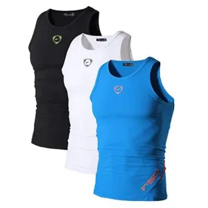 3 Pack Sport Tank Tops - Sleeveless Running Gym Workout Fitness Slim Tops (TM7)(F101)(F8)