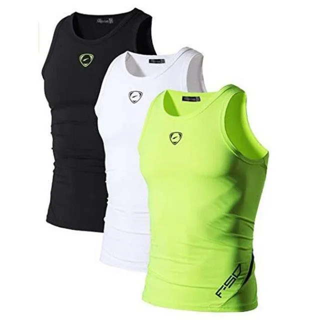 3 Pack Sport Tank Tops - Sleeveless Running Gym Workout Fitness Slim Tops (TM7)(F101)(F8)