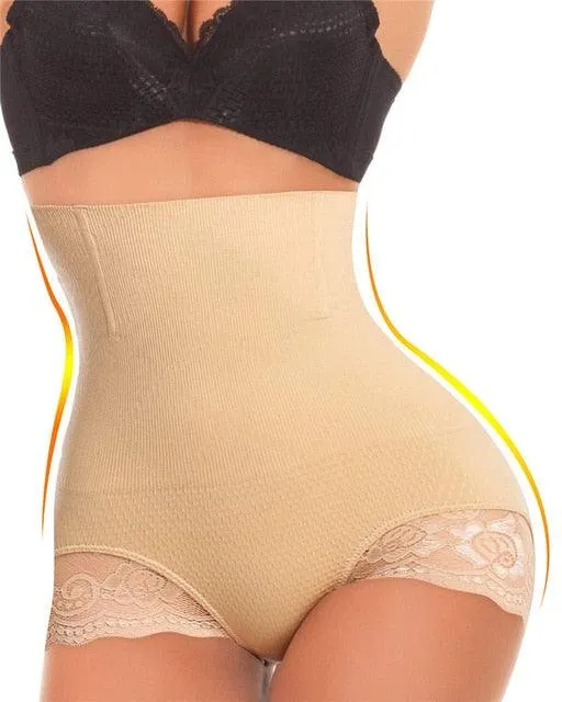 5XL Push Up Butt Lifter Slim Body Shaper - Firm Tummy Control Panties with Hooks Shapewear - High Waist Trainer (FHW1)