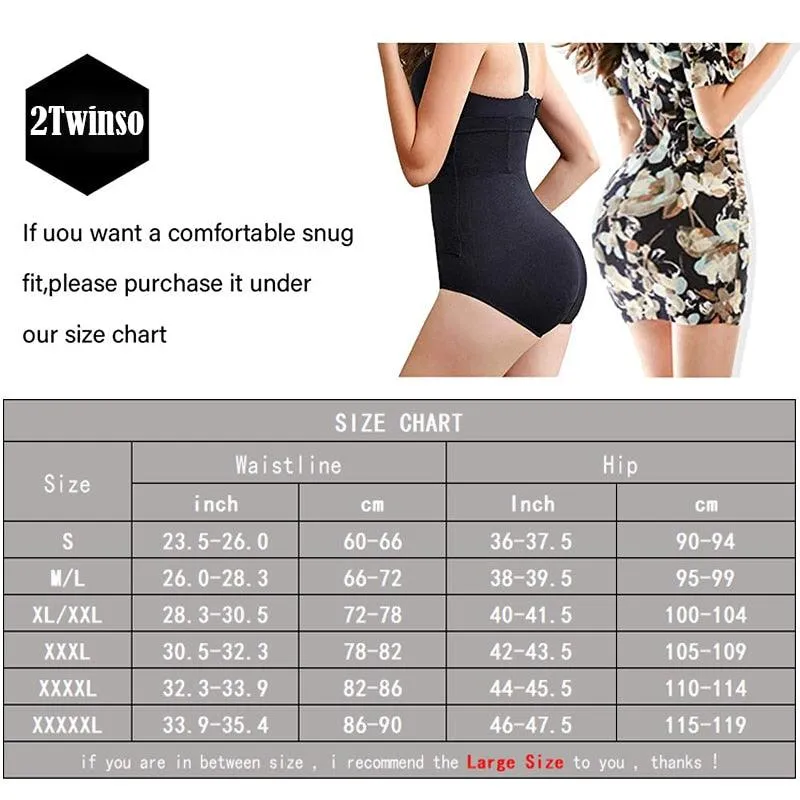 5XL Push Up Butt Lifter Slim Body Shaper - Firm Tummy Control Panties with Hooks Shapewear - High Waist Trainer (FHW1)