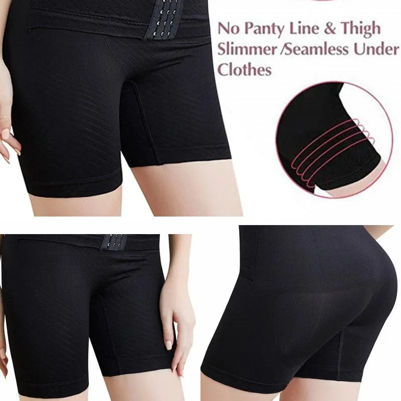 5XL Push Up Butt Lifter Slim Body Shaper - Firm Tummy Control Panties with Hooks Shapewear - High Waist Trainer (FHW1)