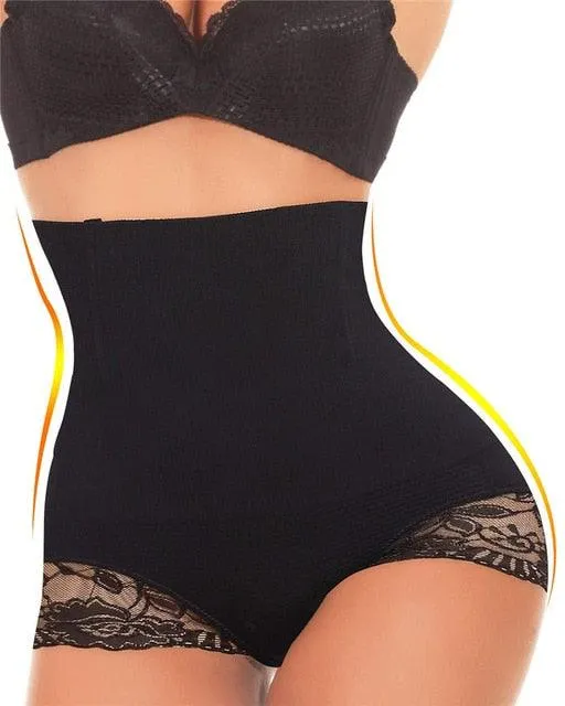 5XL Push Up Butt Lifter Slim Body Shaper - Firm Tummy Control Panties with Hooks Shapewear - High Waist Trainer (FHW1)