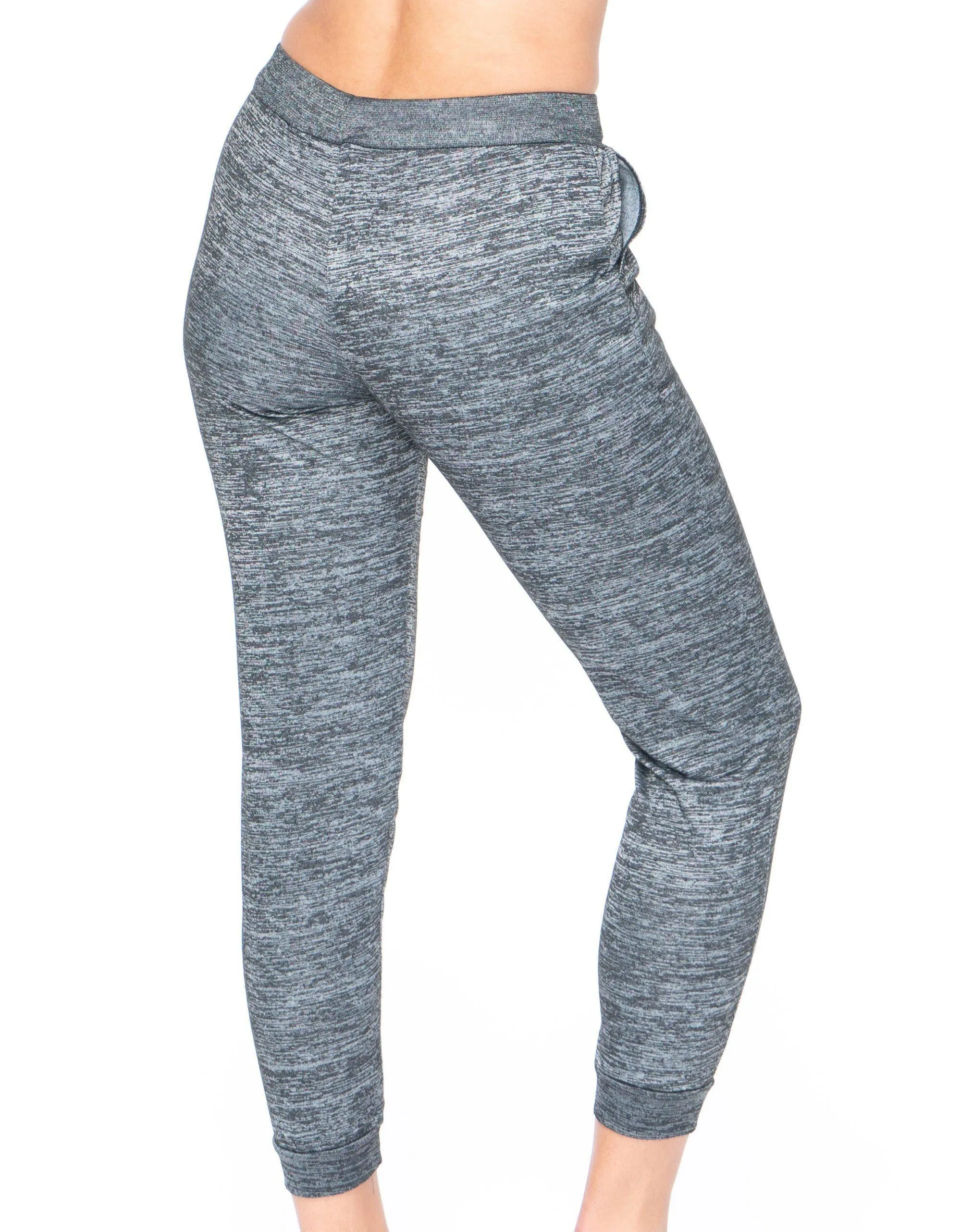 Activewear Gray Marbled Leggings with Pockets