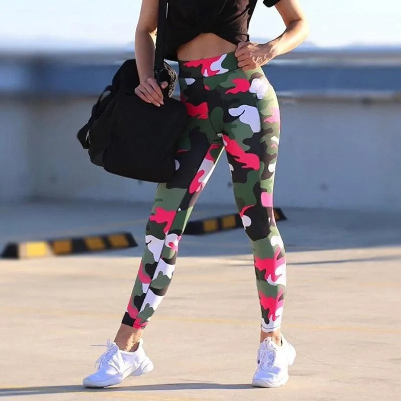 Amazing Hot Fashion Workout Women Leggings - High Waist Push Up Legging - Printed Female Fitness Pants (BAP)(TBL)