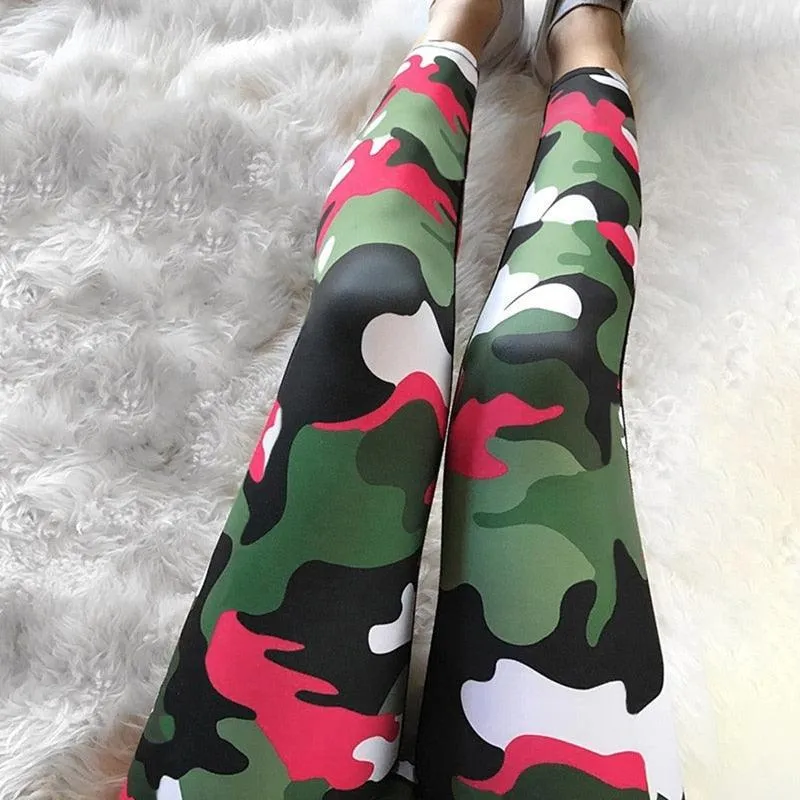 Amazing Hot Fashion Workout Women Leggings - High Waist Push Up Legging - Printed Female Fitness Pants (BAP)(TBL)