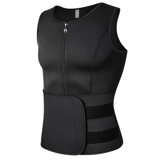 Amazing Men's Shapers Sweat Vest for Men Waist Trainer Vest Adjustable Workout Body Shaper with Double Zipper for Sauna Suit (FHM1)(1U101)(1U9)(F101)