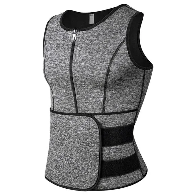 Amazing Men's Shapers Sweat Vest for Men Waist Trainer Vest Adjustable Workout Body Shaper with Double Zipper for Sauna Suit (FHM1)(1U101)(1U9)(F101)