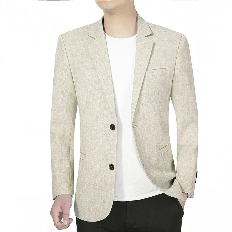 ARWEN AJH 2024 New Men Suit Jacket Thin Blazers Spring Autumn Solid Business Casual Suit Jacket Men Clothing Blazer   Coats