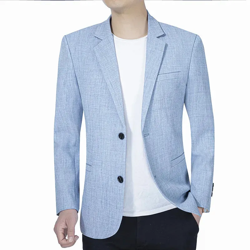 ARWEN AJH 2024 New Men Suit Jacket Thin Blazers Spring Autumn Solid Business Casual Suit Jacket Men Clothing Blazer   Coats