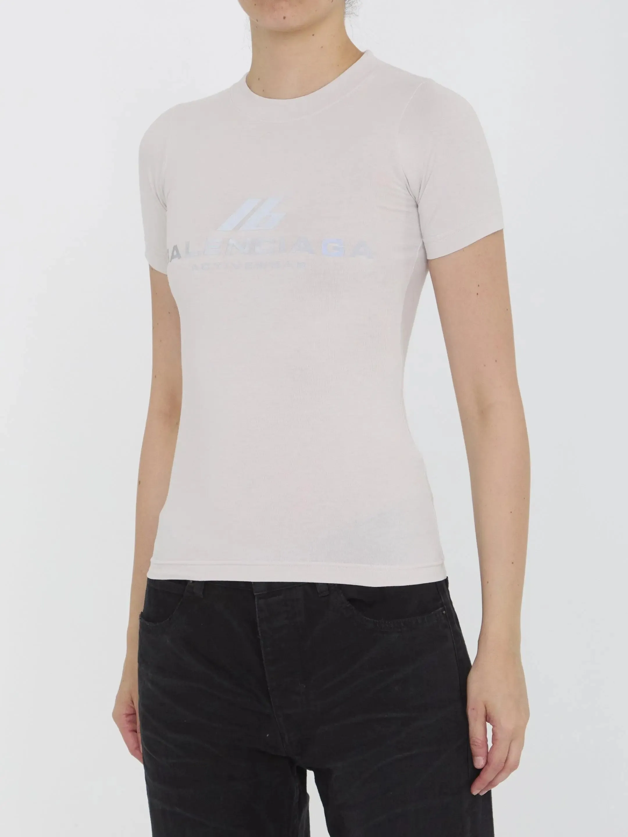 Balenciaga Activewear T-shirt With Ribbed Collar