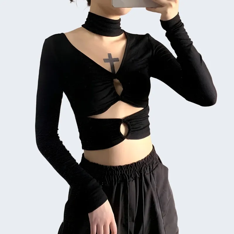 Bandage Top Long Sleeve