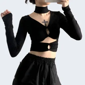 Bandage Top Long Sleeve