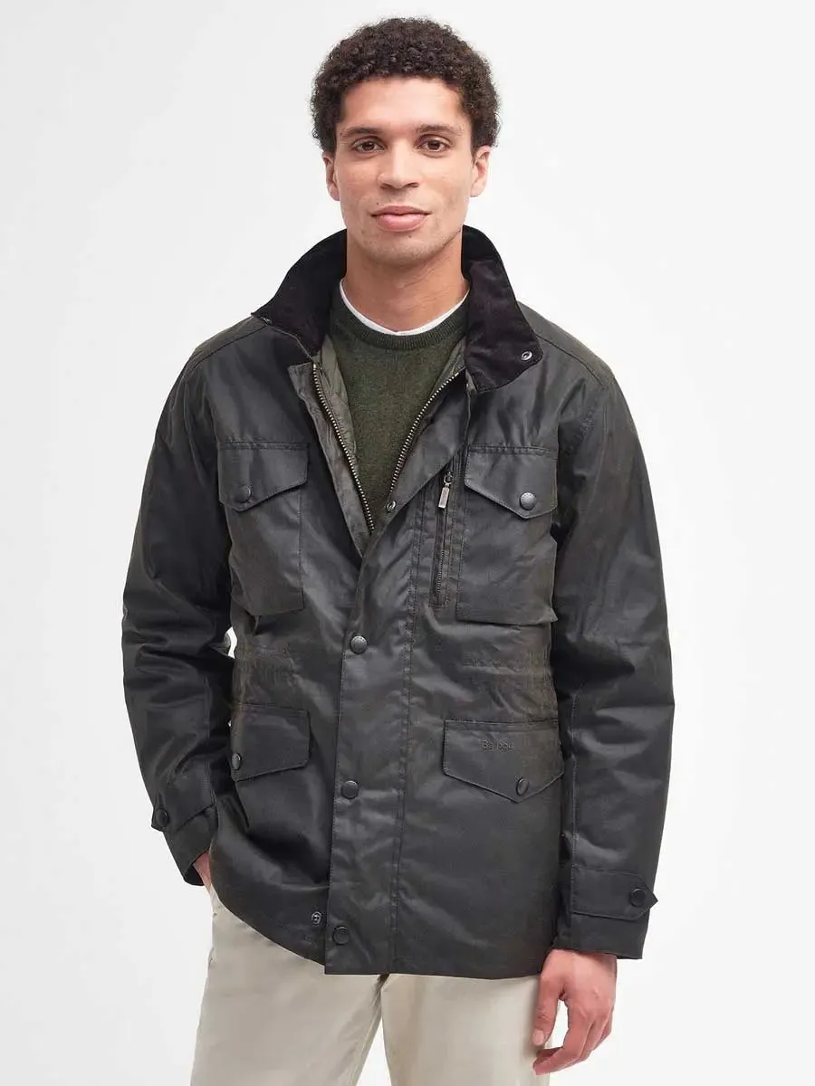 BARBOUR Sapper Wax Jacket - Mens - Olive