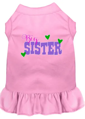 Big Sister Screen Print Dog Dress Light Pink Xxl