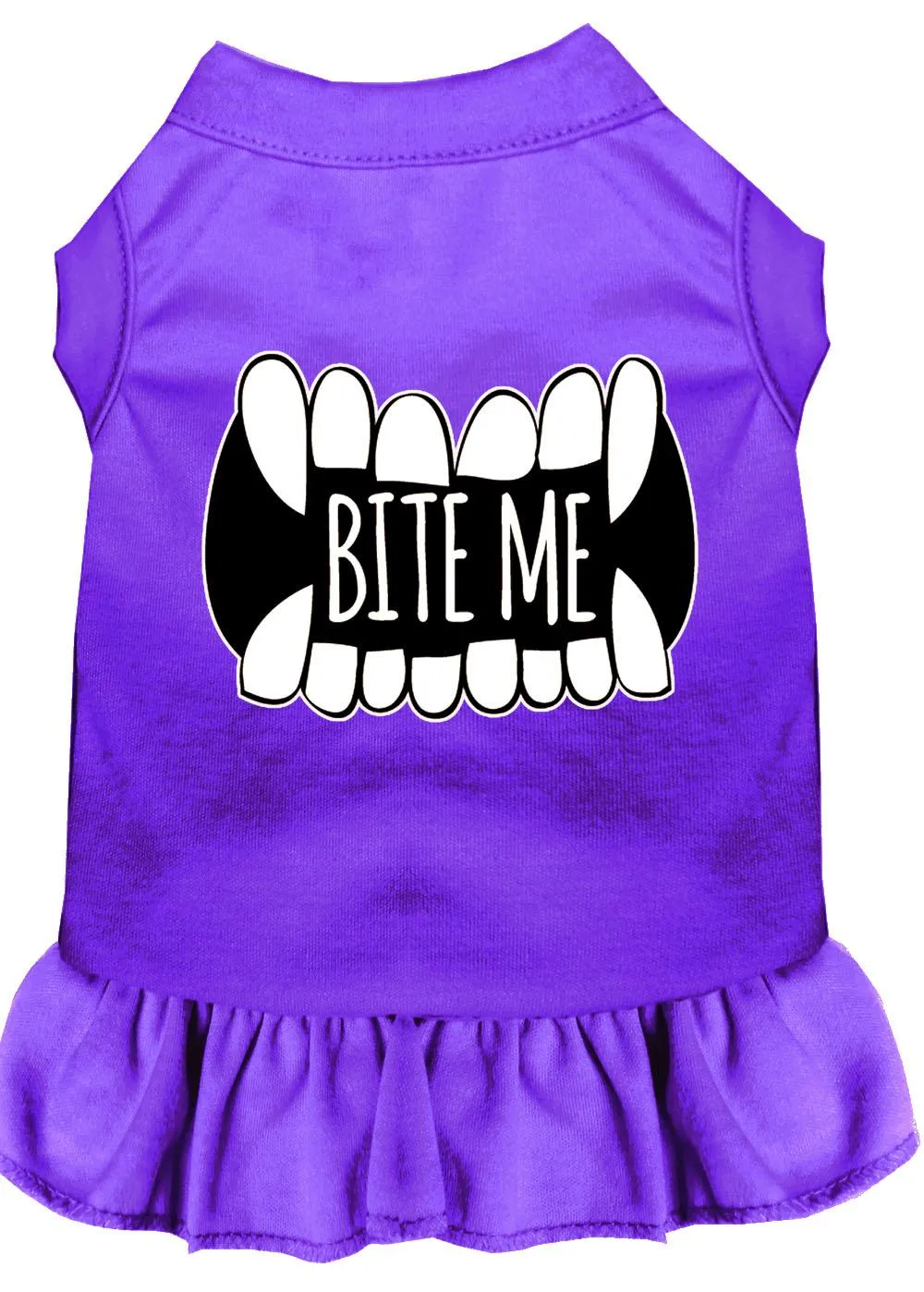 Bite Me Screen Print Dog Dress Purple Xxxl (20)