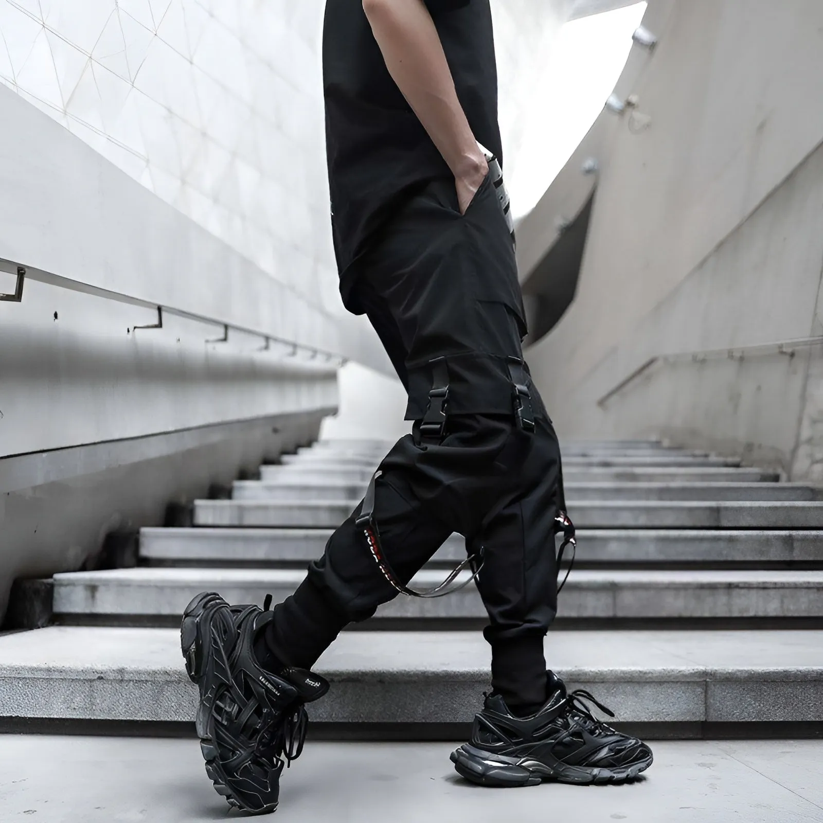 Black Tactical Cargo Pants