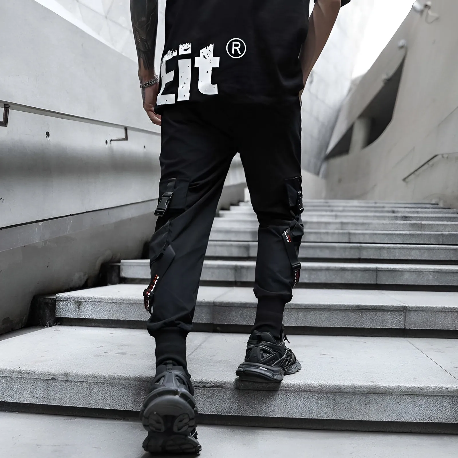 Black Tactical Cargo Pants