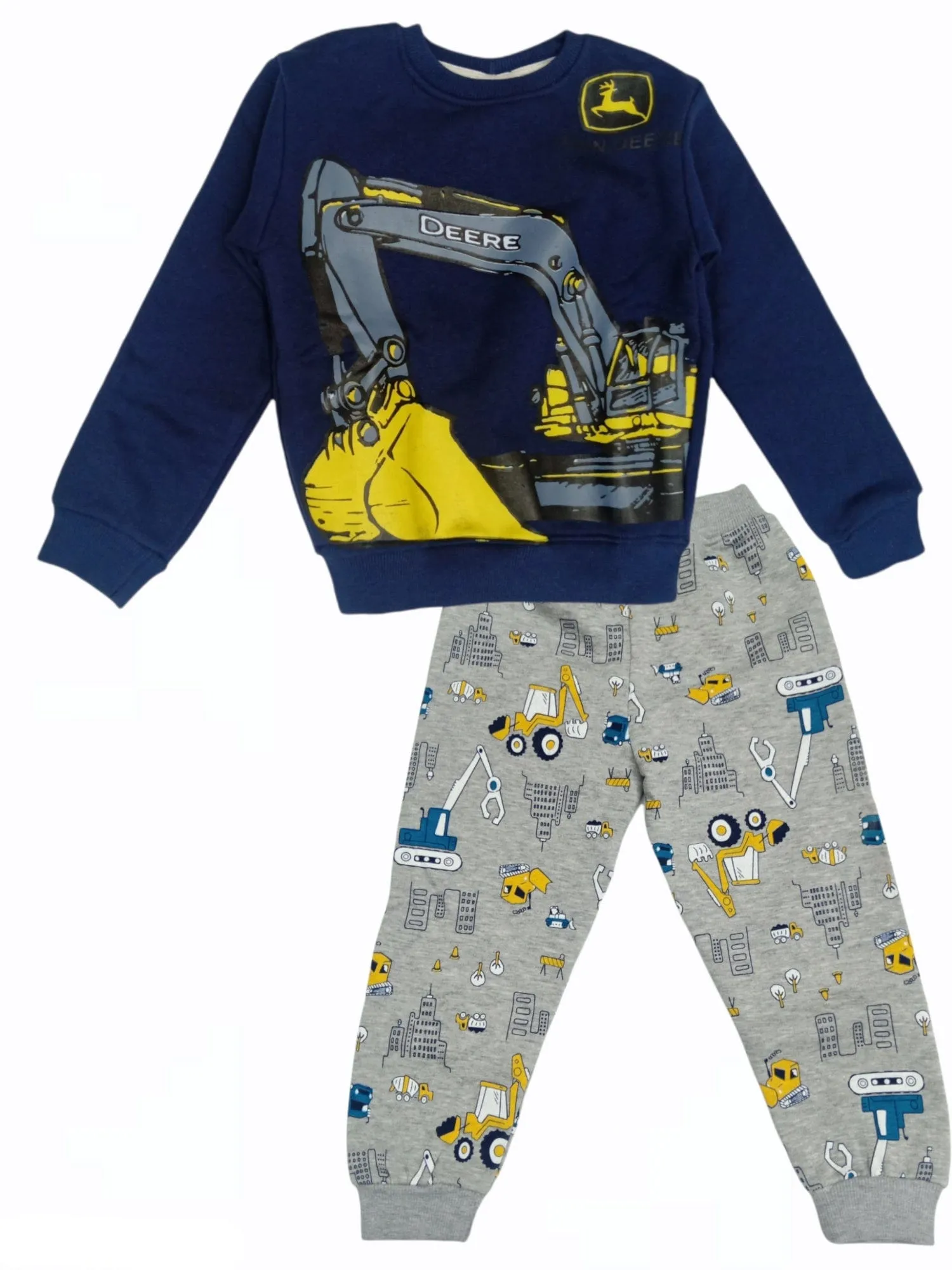 Boys Melton Pajama - Blue Shirt x Grey Pants