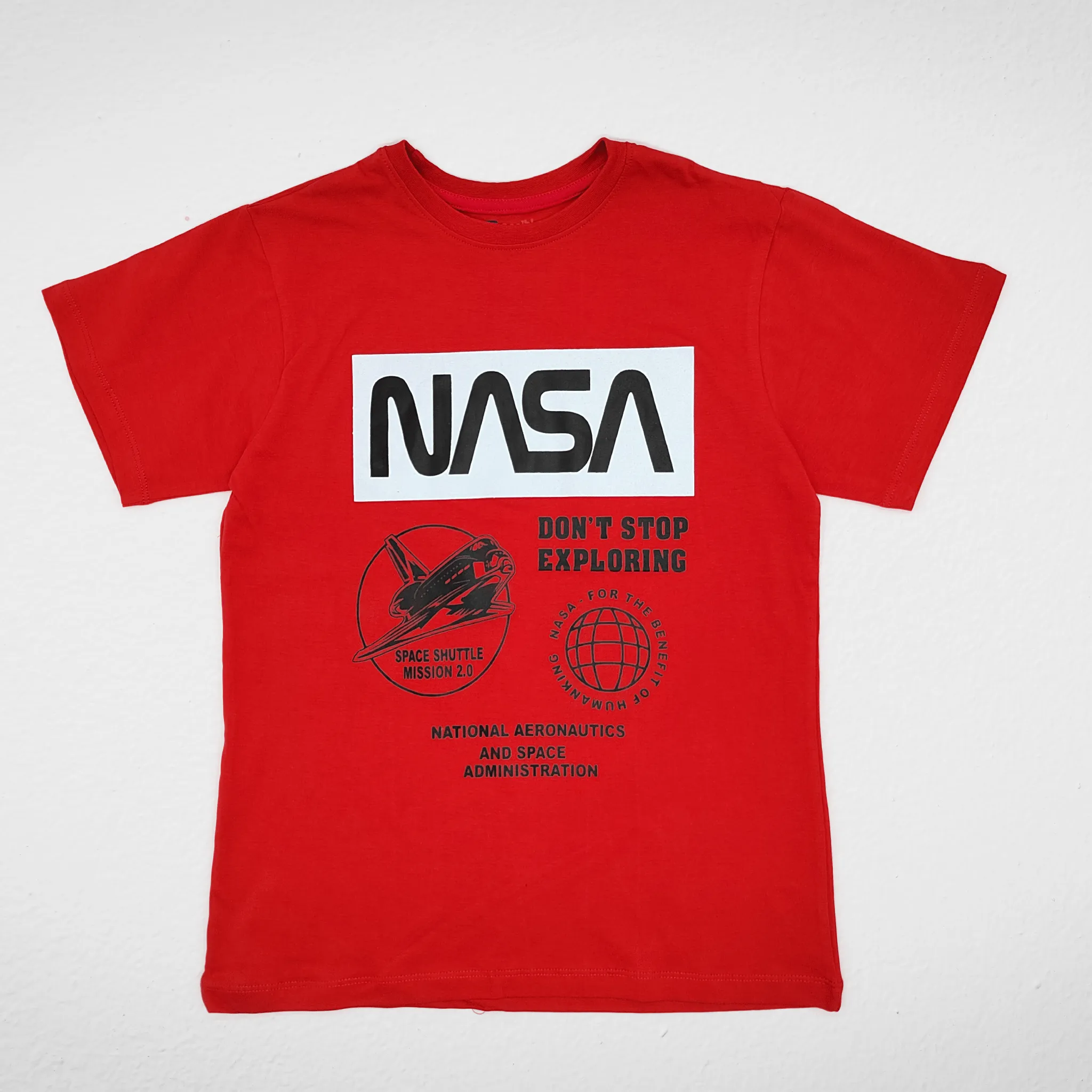 Boys Set - T-shirt & Short - "Nasa" - Red