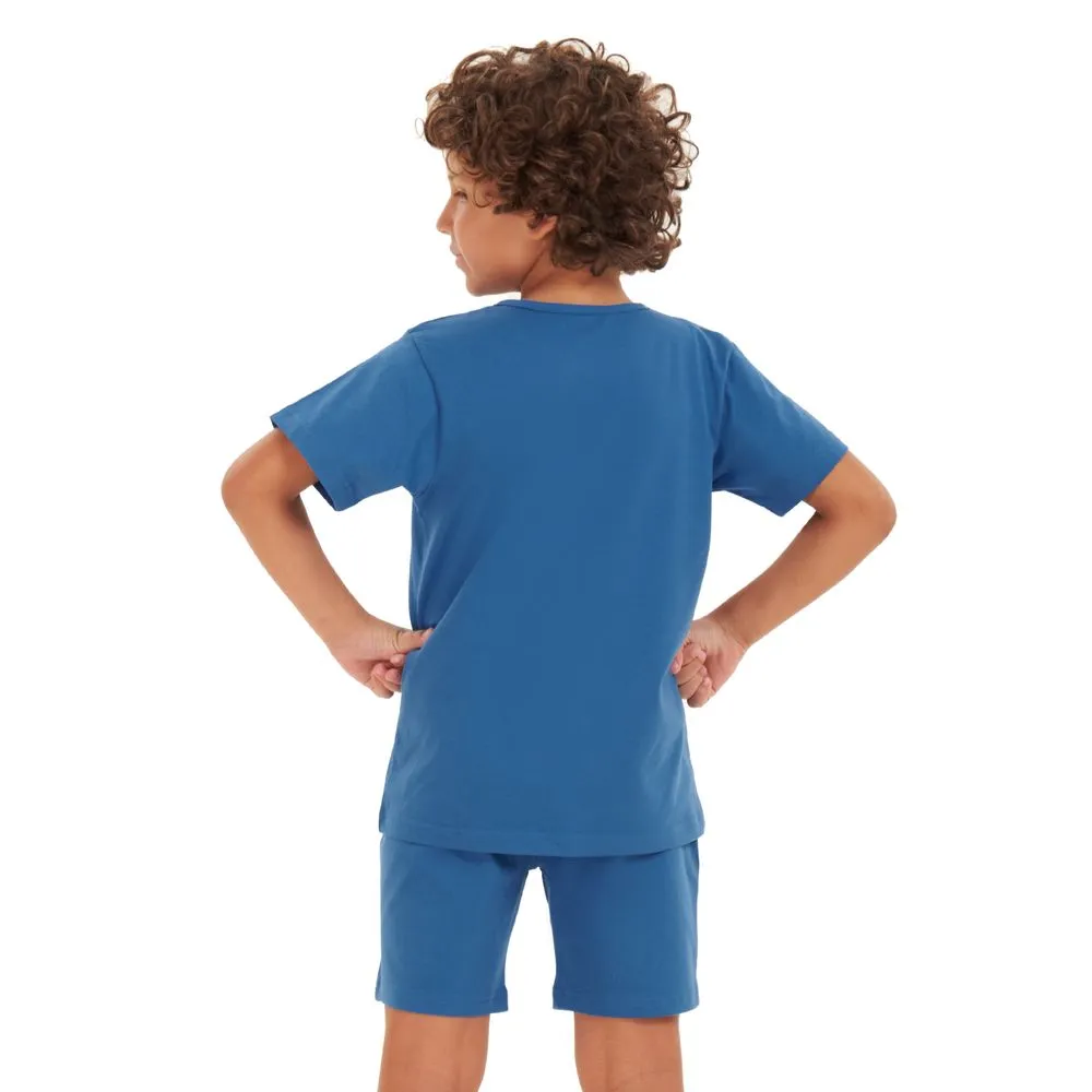 Boys summer pajama set Indigo t-shirt   shorts