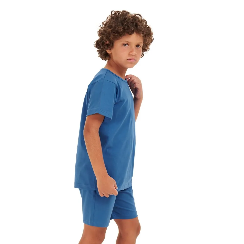 Boys summer pajama set Indigo t-shirt   shorts