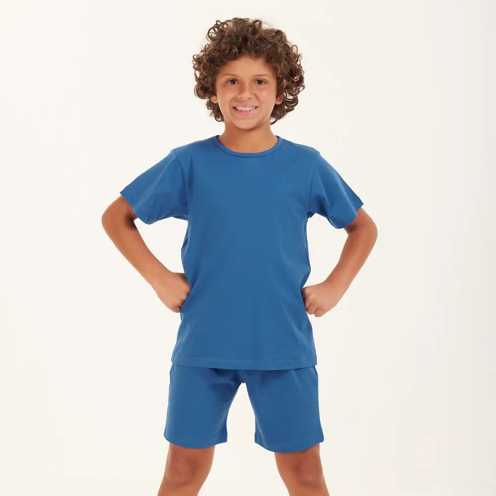 Boys summer pajama set Indigo t-shirt   shorts