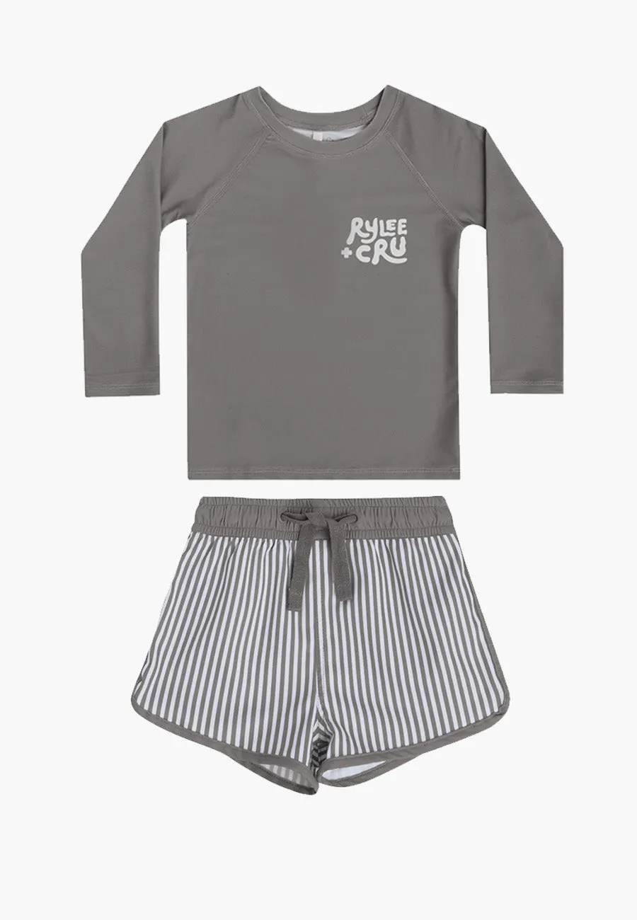 Boys Swimsuit Rylee   Cru Rashguard Swim Set