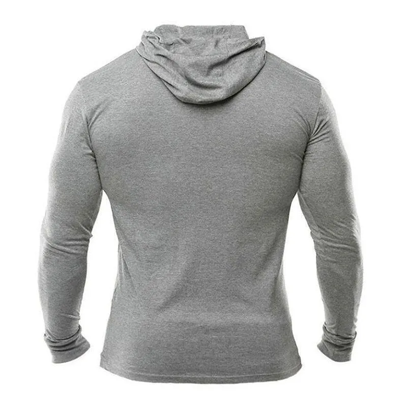 Brand Autumn Fitness Clothing -Mens Hooded T Shirt Streetwear -Bodybuilding Long Sleeve Tshirt  (TM5)(CC1)(1U100)(TM7)(1U101)(1U100)