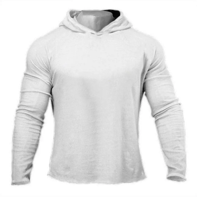 Brand Autumn Fitness Clothing -Mens Hooded T Shirt Streetwear -Bodybuilding Long Sleeve Tshirt  (TM5)(CC1)(1U100)(TM7)(1U101)(1U100)