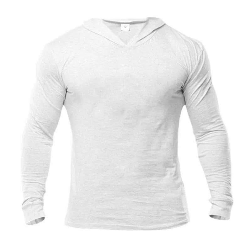 Brand Autumn Fitness Clothing -Mens Hooded T Shirt Streetwear -Bodybuilding Long Sleeve Tshirt  (TM5)(CC1)(1U100)(TM7)(1U101)(1U100)