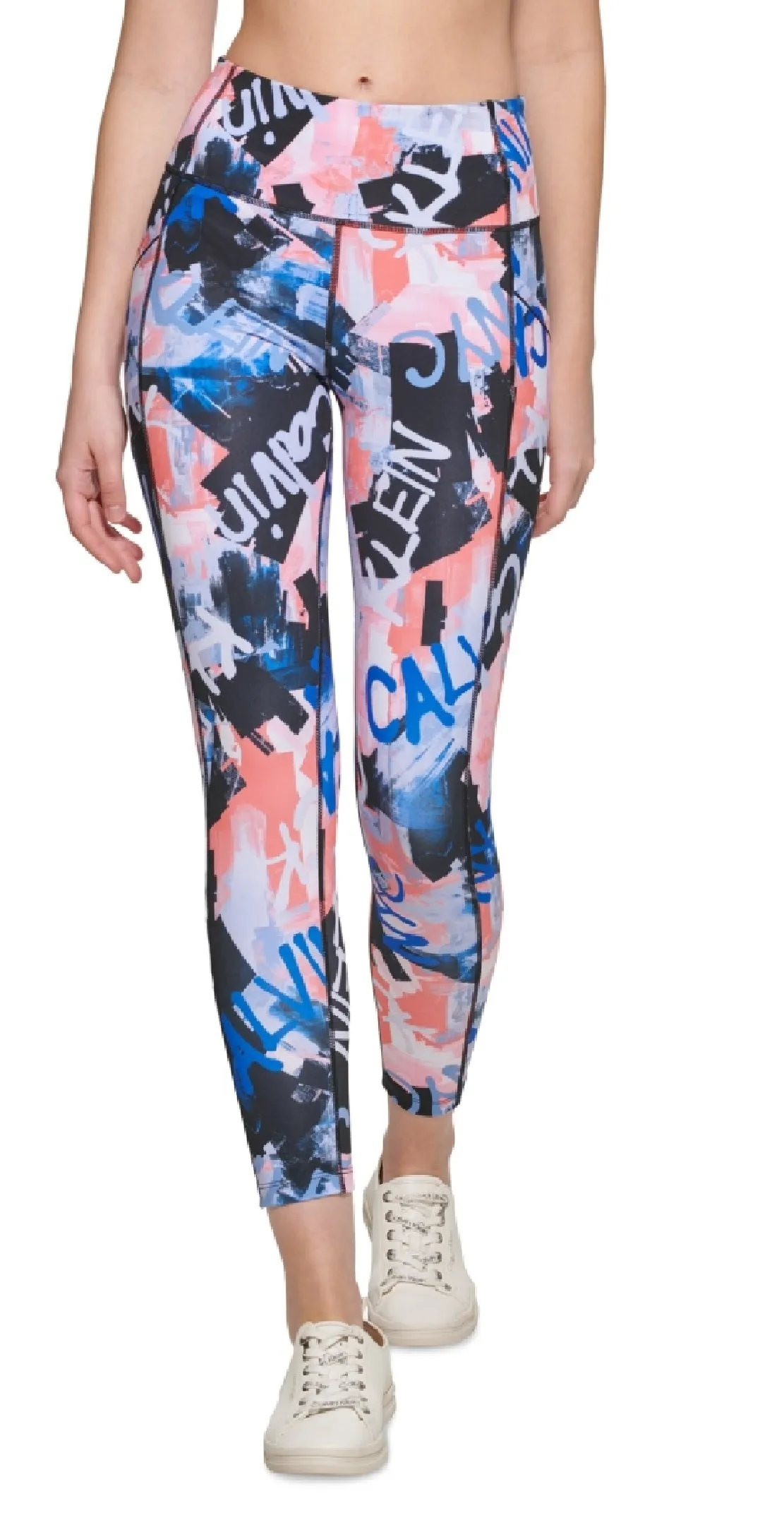 Calvin Klein Women's Printed High Rise 7/8 Leggings Blue Size X-Small