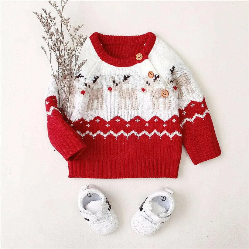 Christmas Deer Knitted Sweater | Children's Sweater