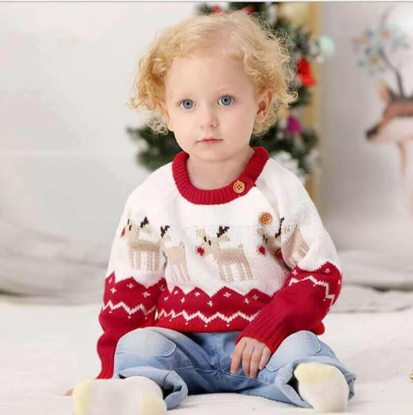 Christmas Deer Knitted Sweater | Children's Sweater