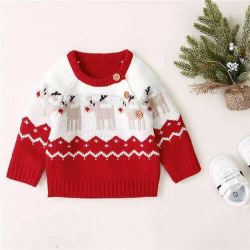 Christmas Deer Knitted Sweater | Children's Sweater