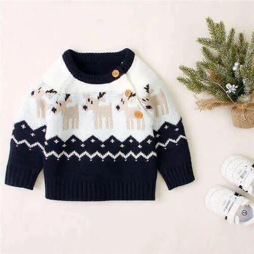 Christmas Deer Knitted Sweater | Children's Sweater