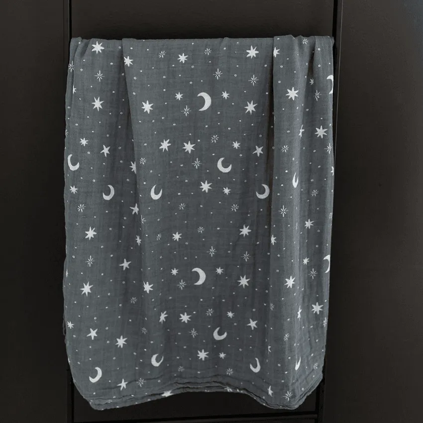 Cotton Muslin Swaddle, Night Sky