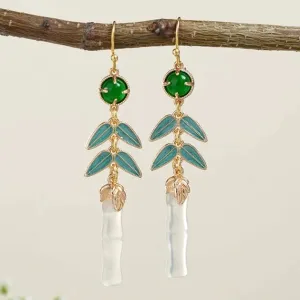 Dangle Earrings: Bamboo