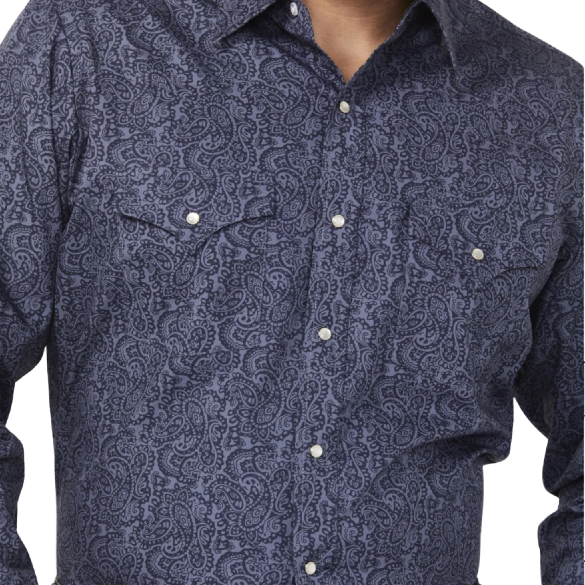 ELY MEN'S LONG SLEEVE PAISLEY PRINT SHIRT - 152027090