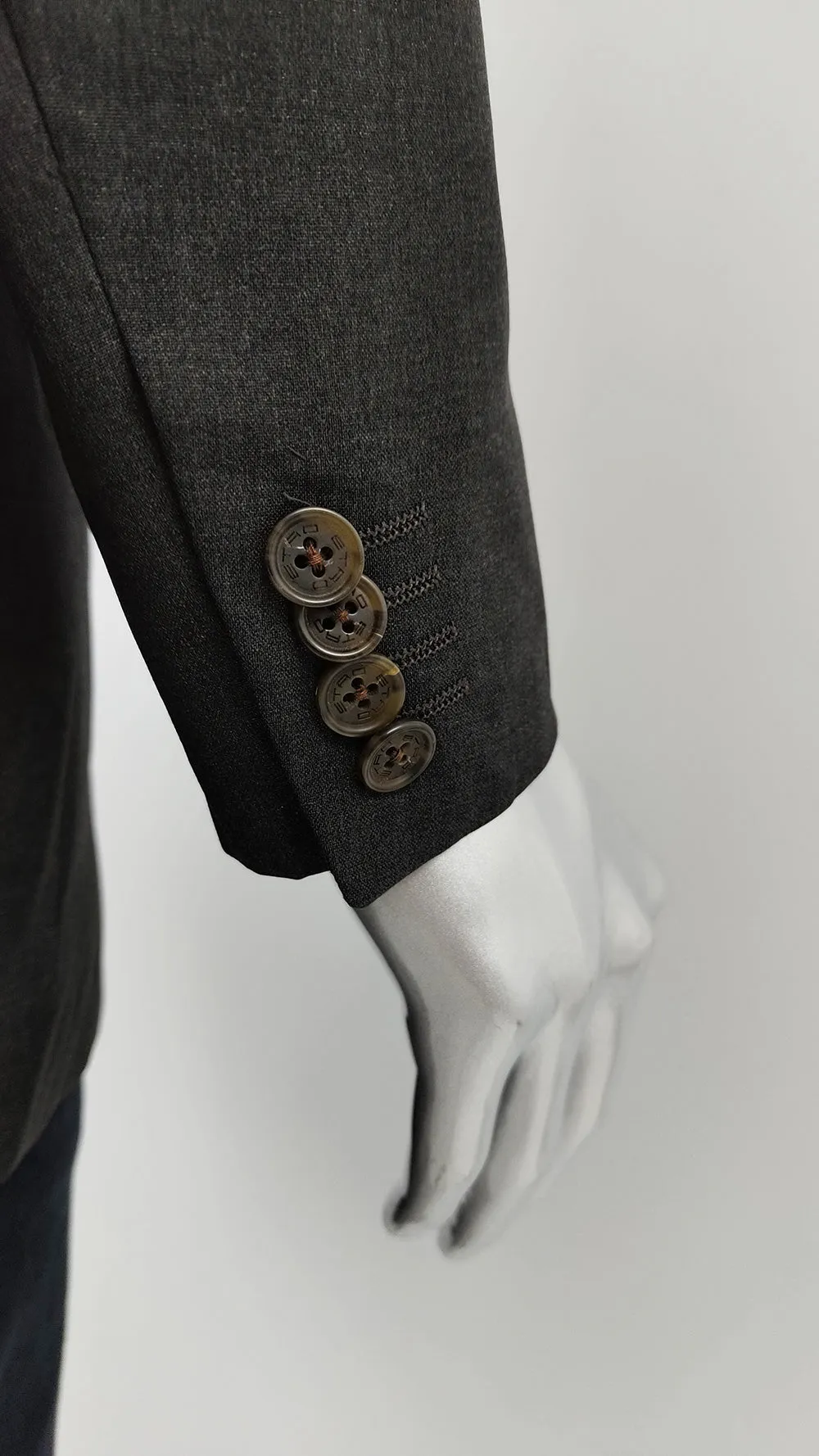 Etro Vintage Mens Dark Grey Blazer Jacket